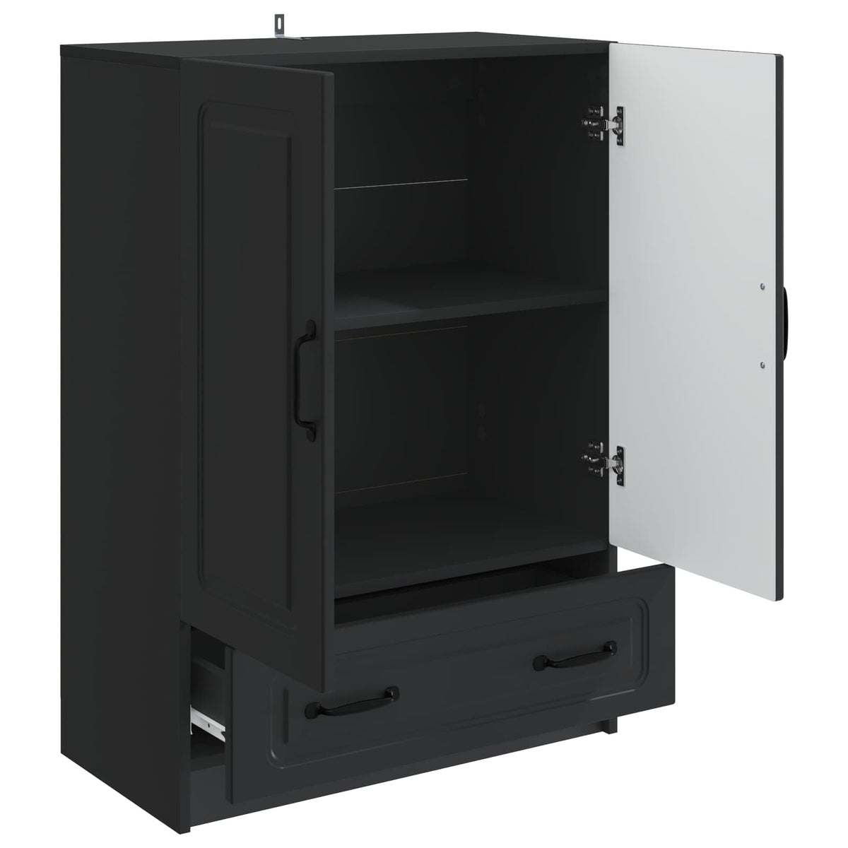 Sideboard Schwarz 66 x 34,5 x 92 cm Holzwerkstoff