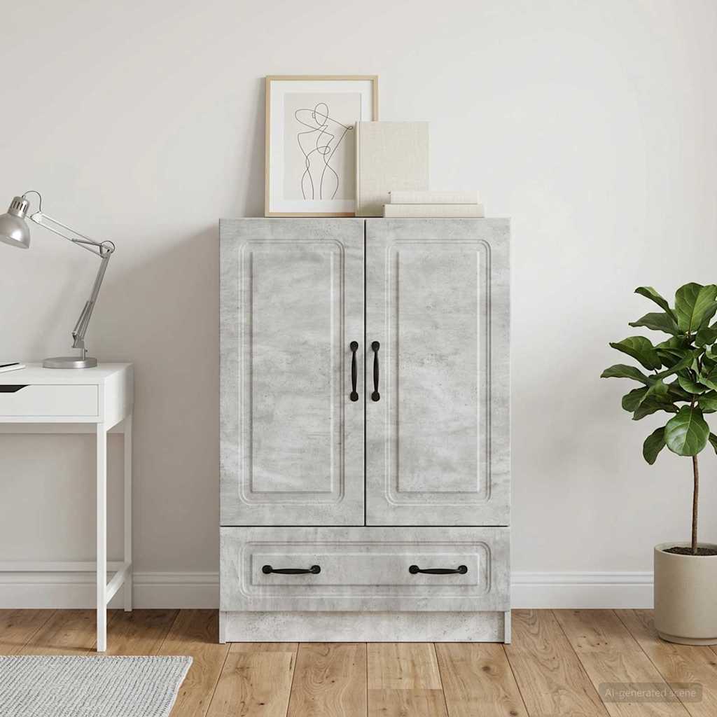 Sideboard Betongrau 66 x 34,5 x 92 cm Holzwerkstoff