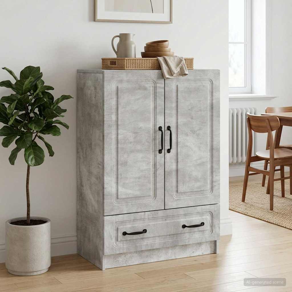 Sideboard Betongrau 66 x 34,5 x 92 cm Holzwerkstoff