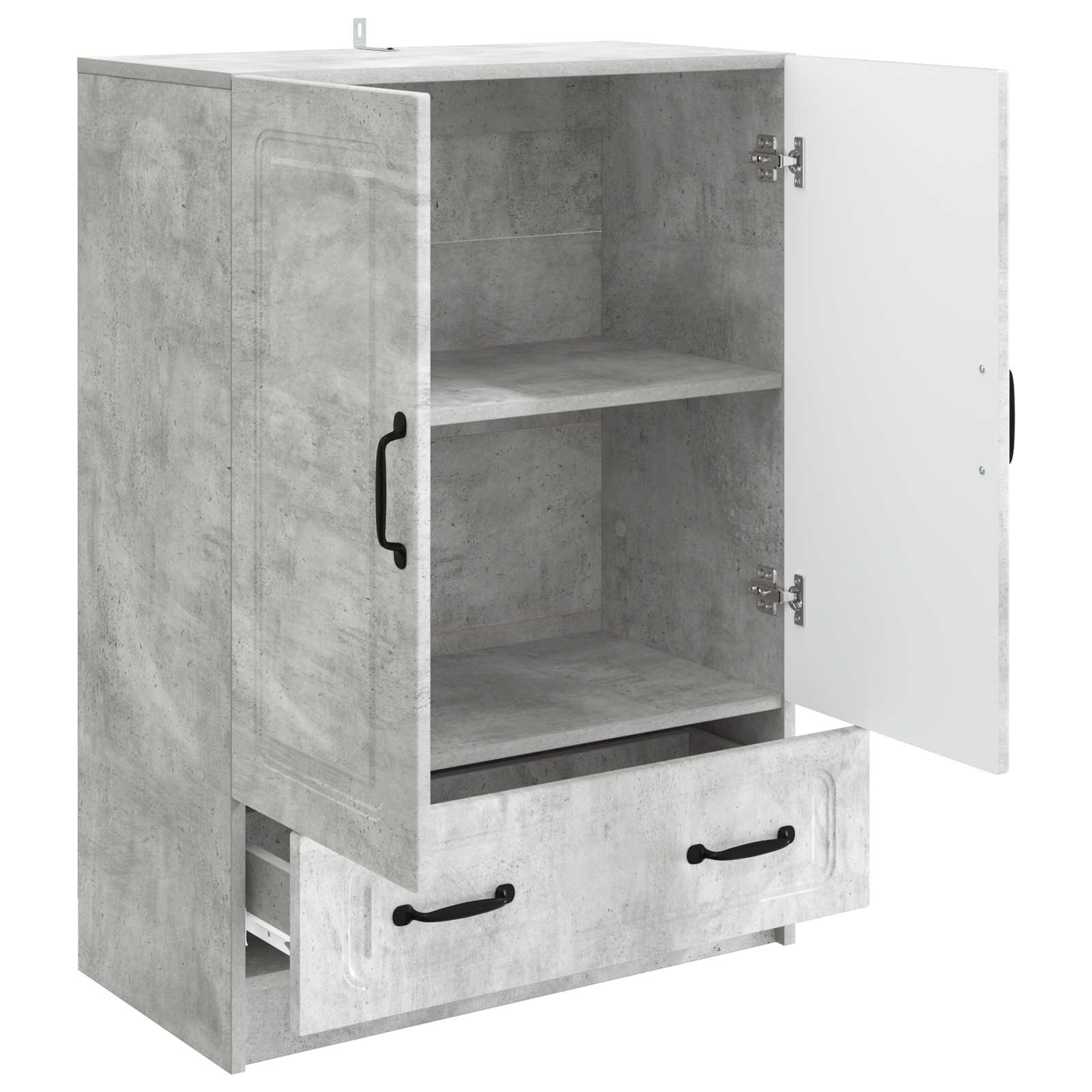 Sideboard Betongrau 66 x 34,5 x 92 cm Holzwerkstoff