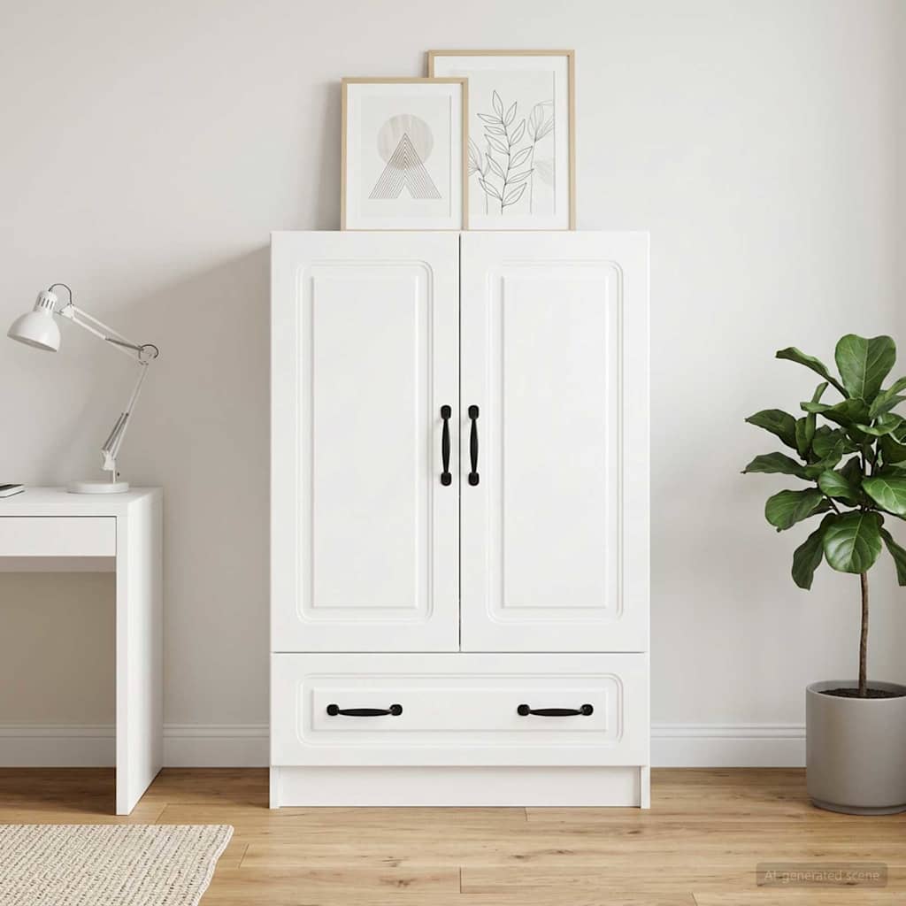 Sideboard Hochglanz Weiß 66 x 34,5 x 92 cm Holzwerkstoff