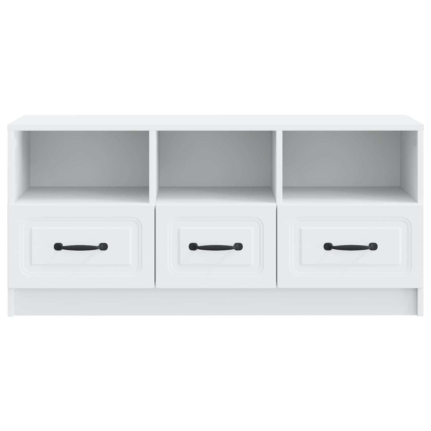 TV-Schränk mit Schubladen Weiß 102 x 34,5 x 47 cm Holzwerkstoff