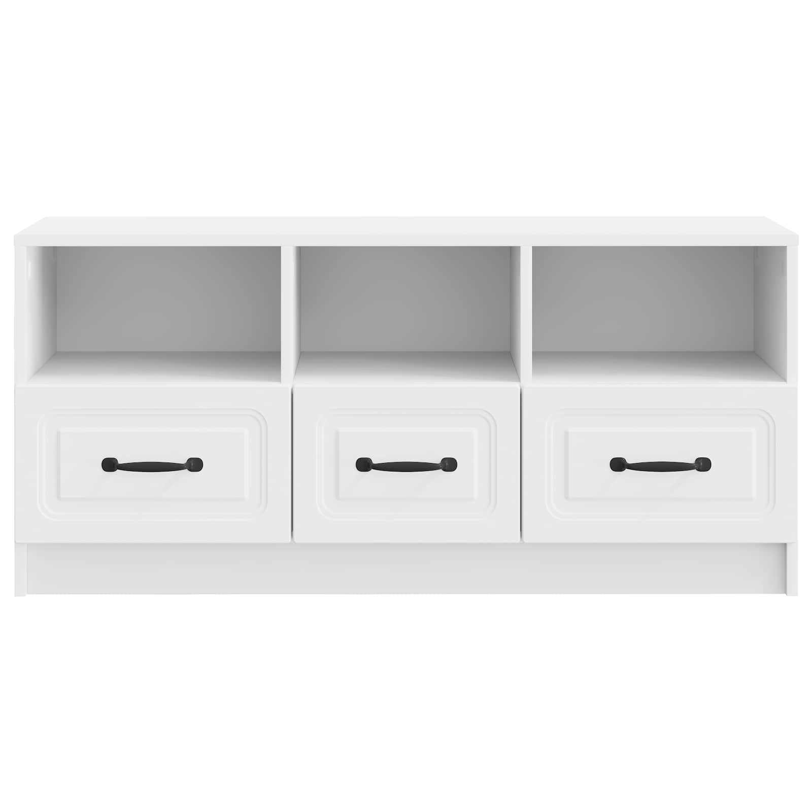TV-Schränk mit Schubladen Weiß 102 x 34,5 x 47 cm Holzwerkstoff