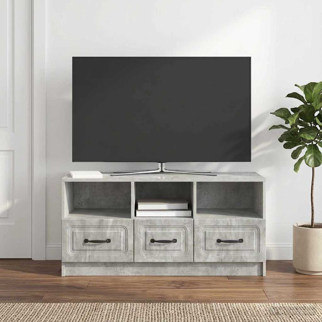 TV-Schränk Betongrau 102 x 34,5 x 47 cm Holzwerkstoff