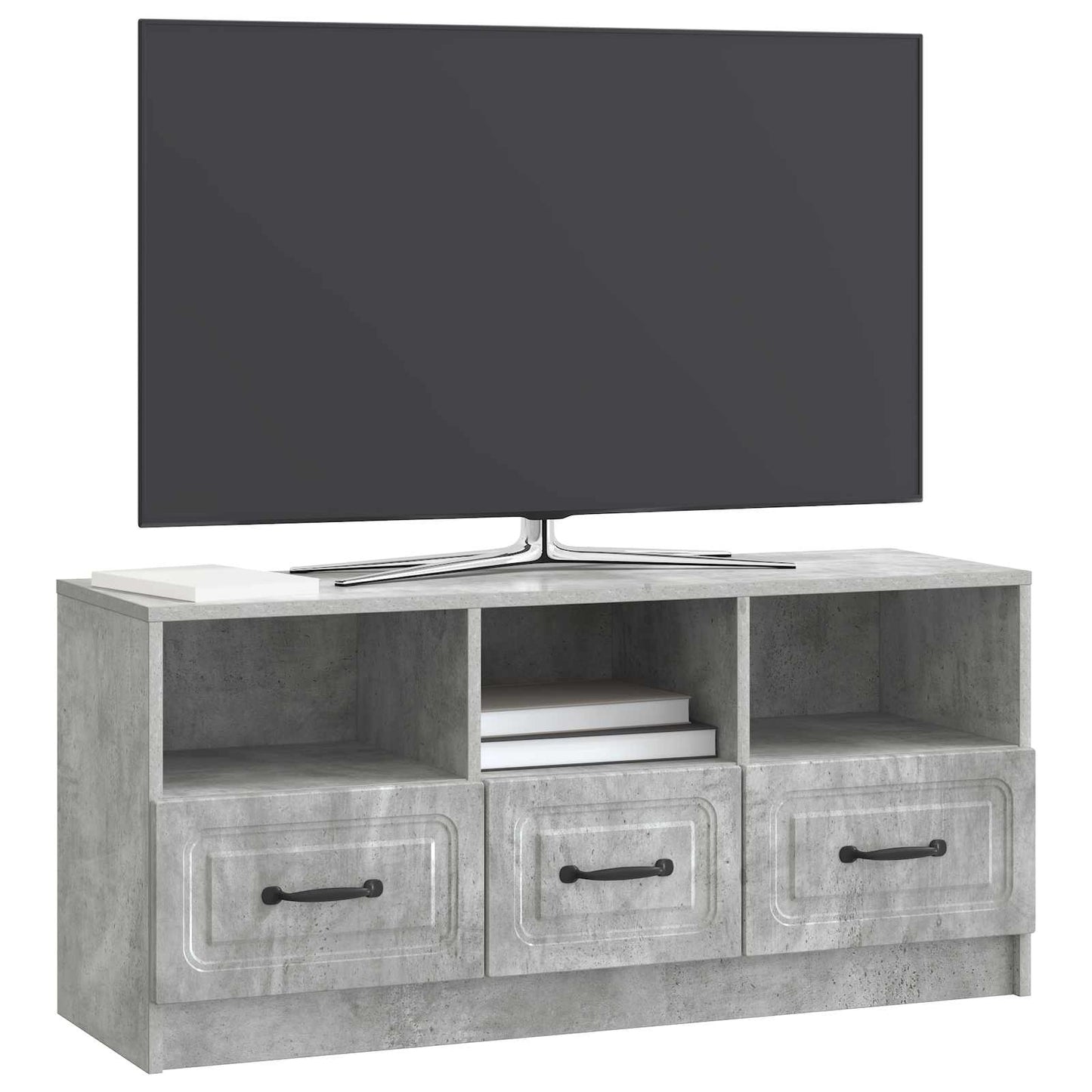 TV-Schränk Betongrau 102 x 34,5 x 47 cm Holzwerkstoff
