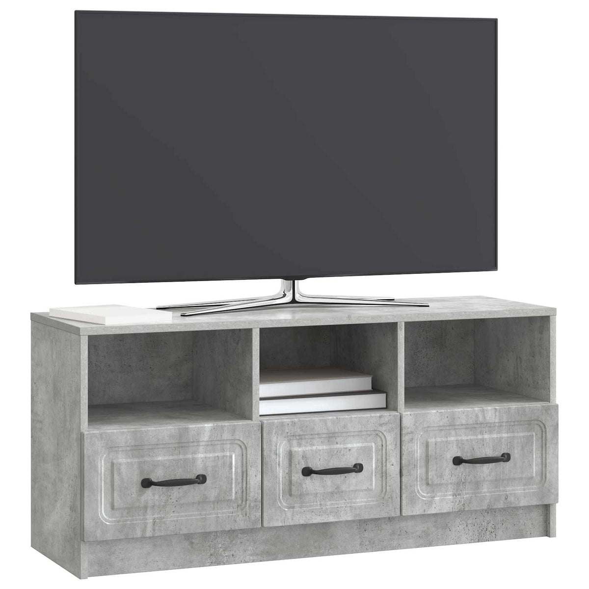 TV-Schränk Betongrau 102 x 34,5 x 47 cm Holzwerkstoff