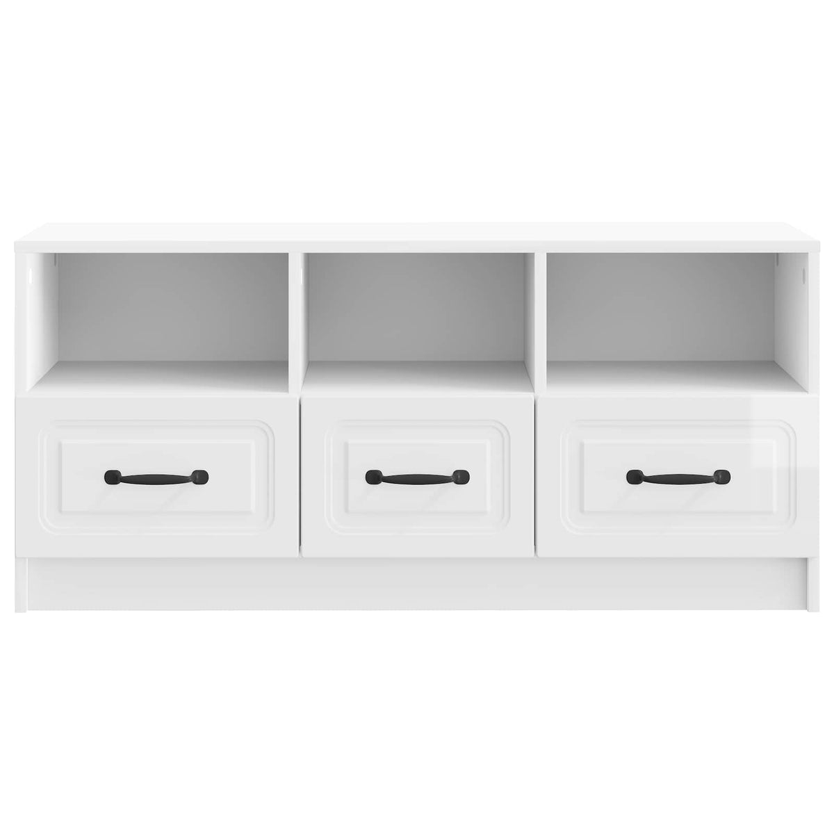 TV-Schränk Hochglanz Weiß 102 x 34,5 x 47 cm Holzwerkstoff