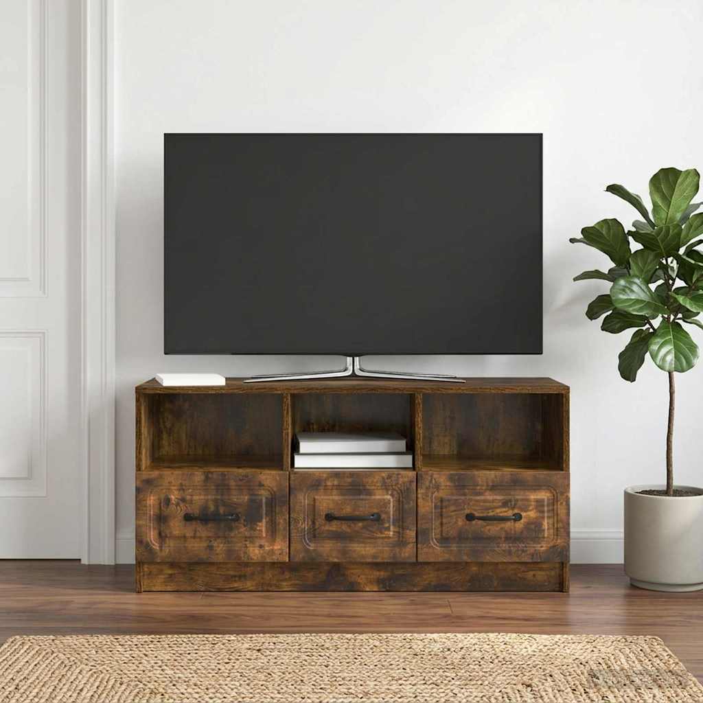 TV-Schränk Geräucherte Eiche 102 x 34,5 x 47 cm Holzwerkstoff