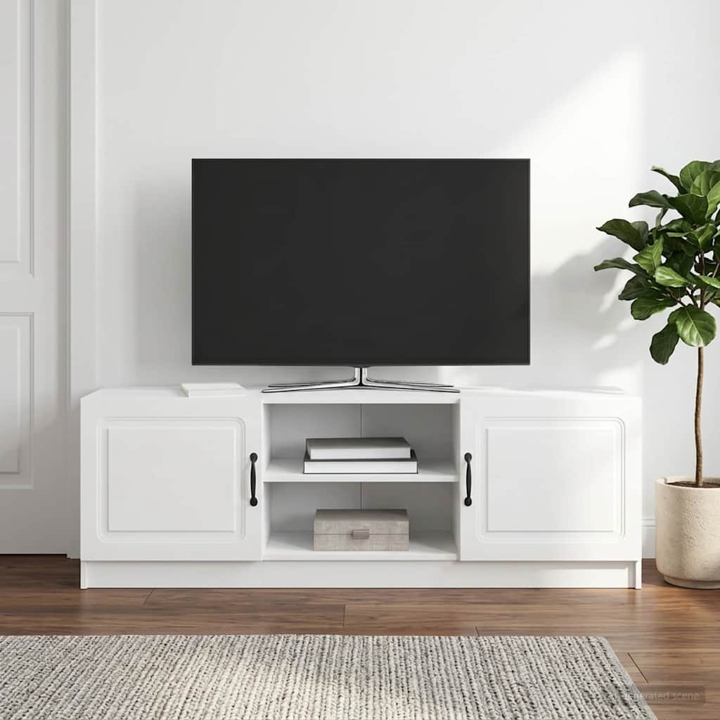 TV-Schränk Hochglanz Weiß 150 x 31 x 47 cm Holzwerkstoff