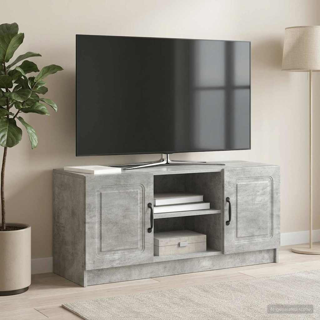 TV-Schränk Betongrau 102 x 34,5 x 47 cm Holzwerkstoff