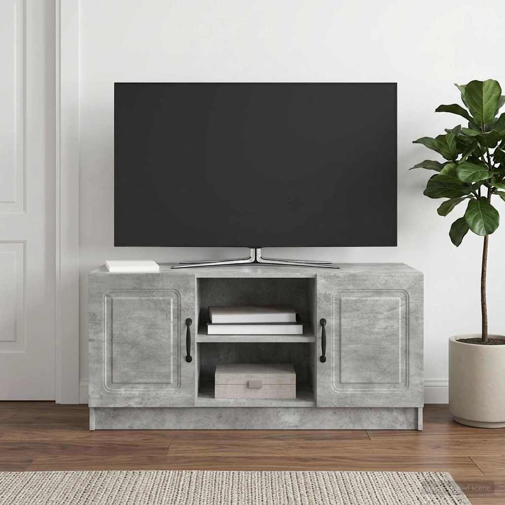 TV-Schränk Betongrau 102 x 34,5 x 47 cm Holzwerkstoff