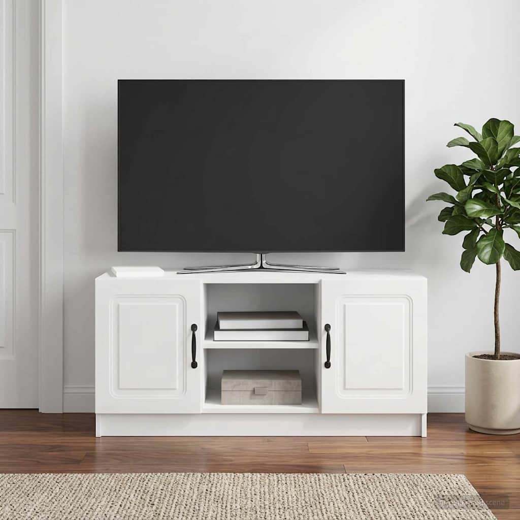 TV-Schränk Hochglanz Weiß 102 x 34,5 x 47 cm Holzwerkstoff