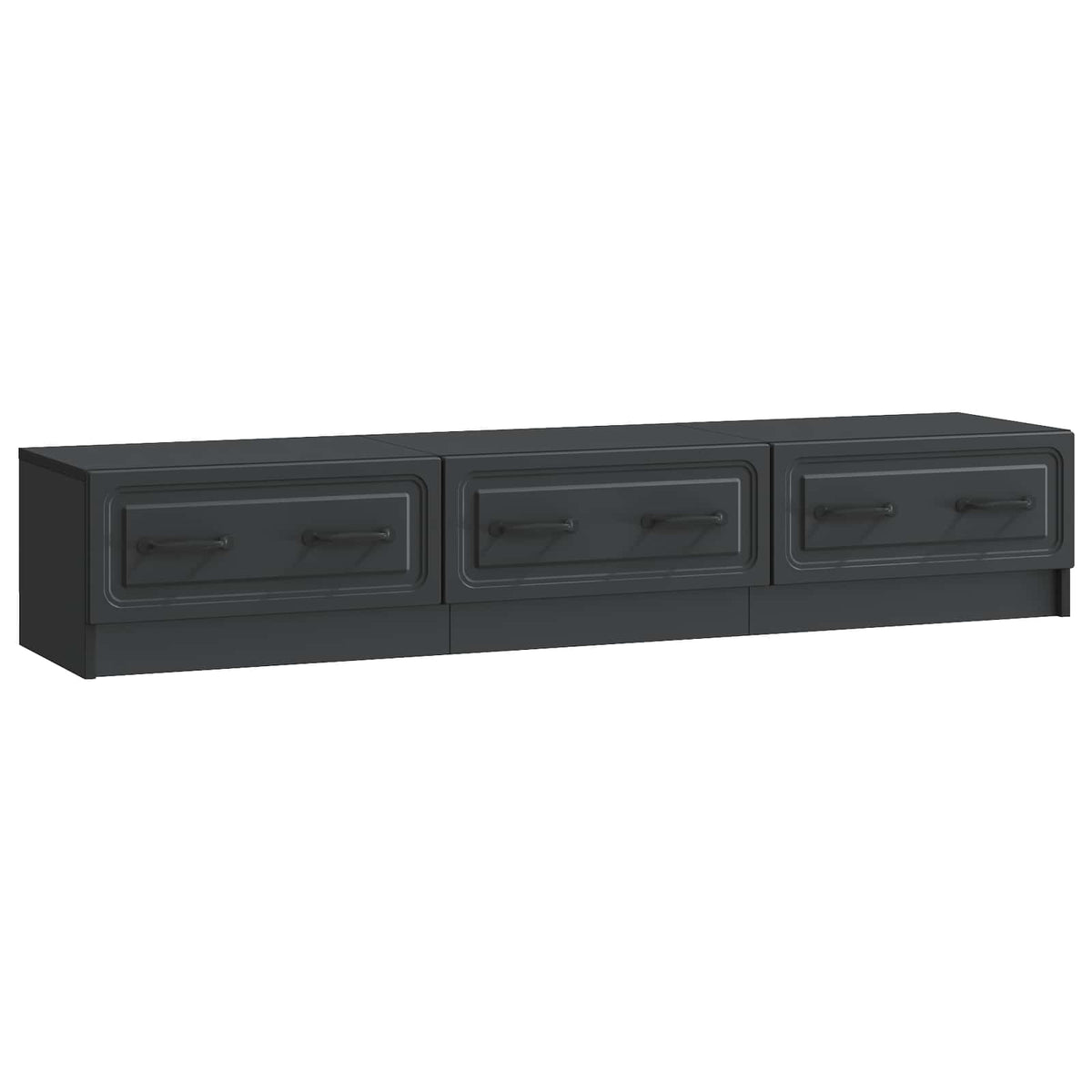 TV-Schränk 147 x 34,5 x 27 cm Schwarz Holzwerkstoff