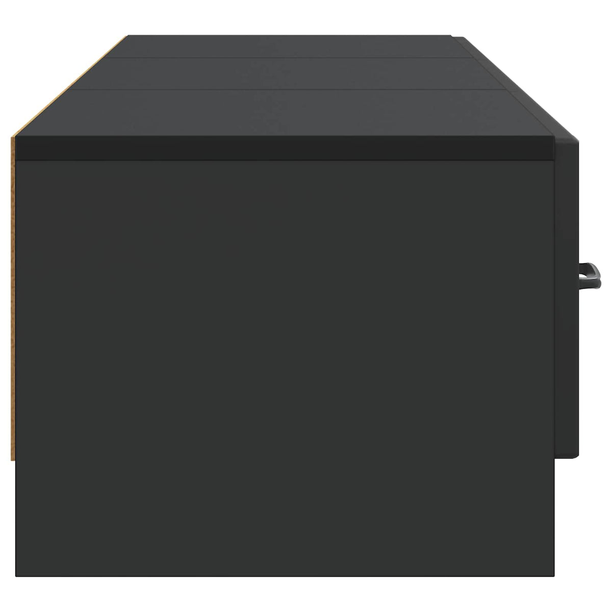 TV-Schränk 147 x 34,5 x 27 cm Schwarz Holzwerkstoff