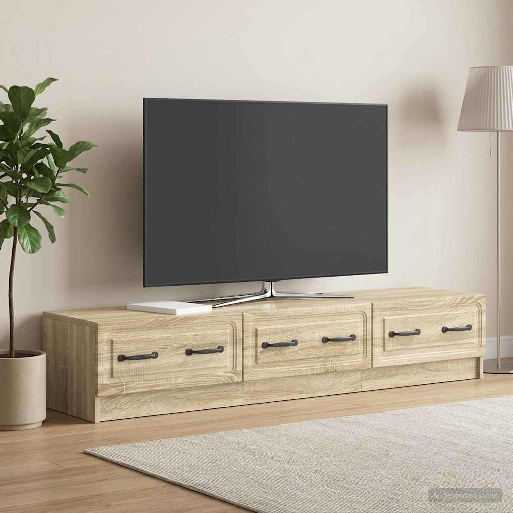 TV-Schränk 147 x 34,5 x 27 cm Sonoma-Eiche Holzwerkstoff