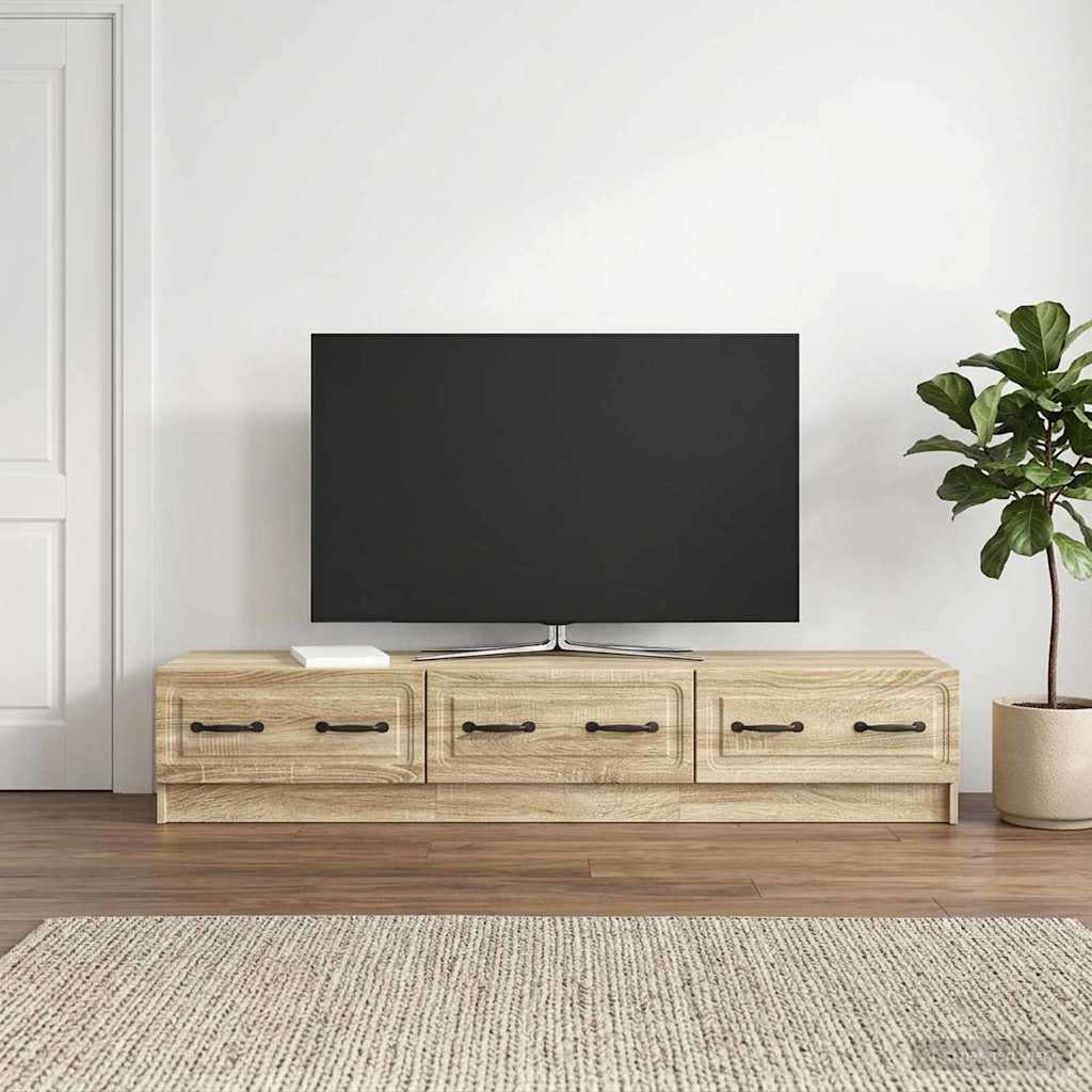 TV-Schränk 147 x 34,5 x 27 cm Sonoma-Eiche Holzwerkstoff