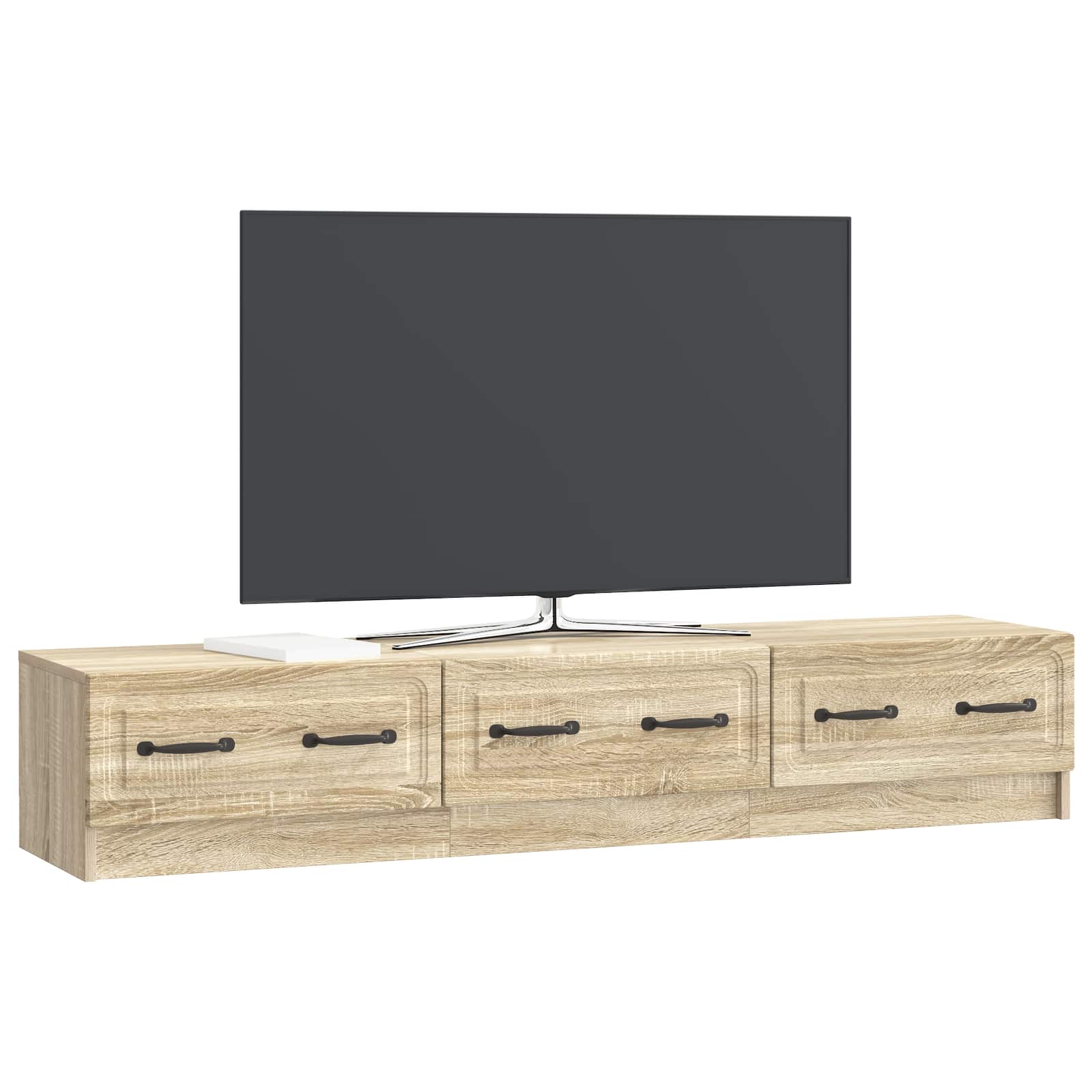 TV-Schränk 147 x 34,5 x 27 cm Sonoma-Eiche Holzwerkstoff
