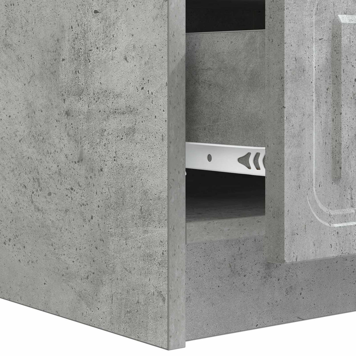 TV-Schränk 147 x 34,5 x 27 cm Betongrau Holzwerkstoff