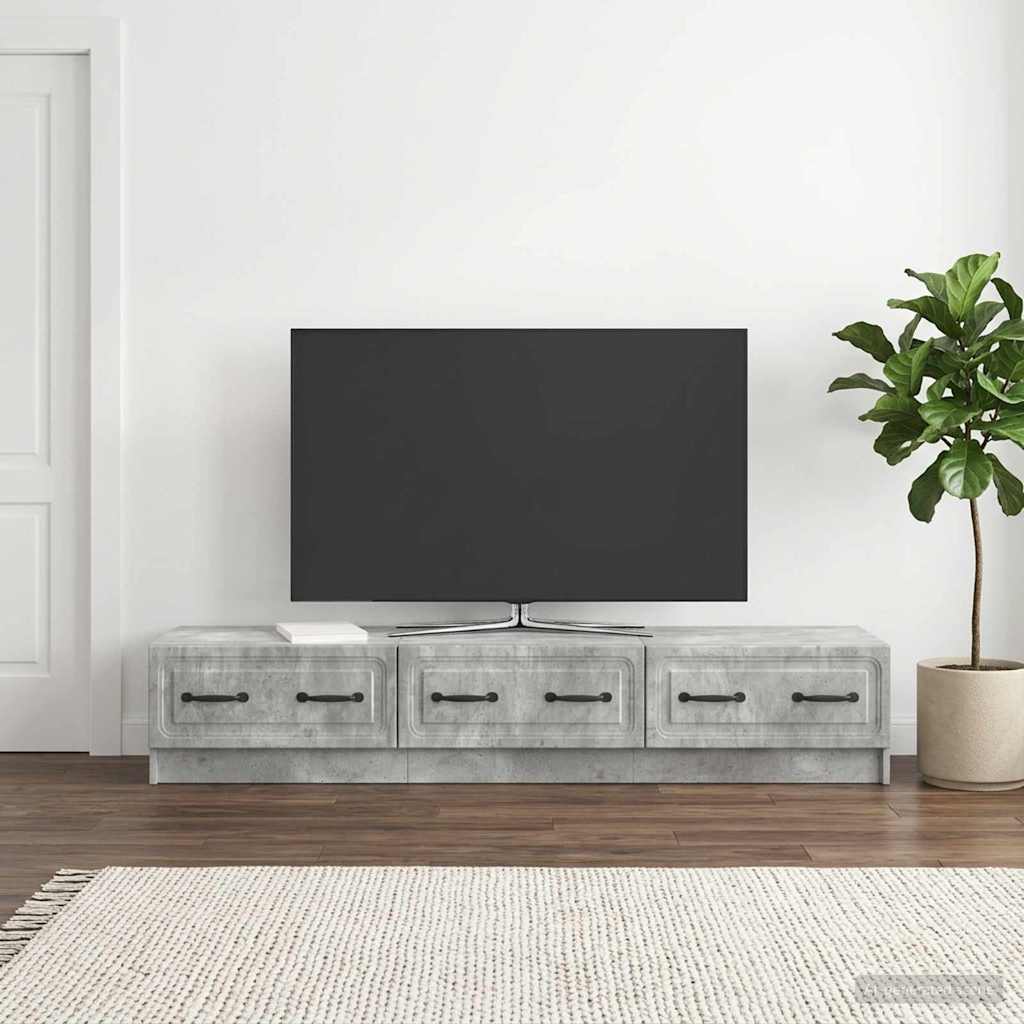 TV-Schränk 147 x 34,5 x 27 cm Betongrau Holzwerkstoff