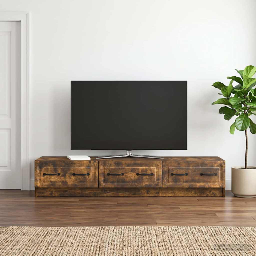 TV-Schränk 147 x 34,5 x 27 cm Räuchereiche Holzwerkstoff