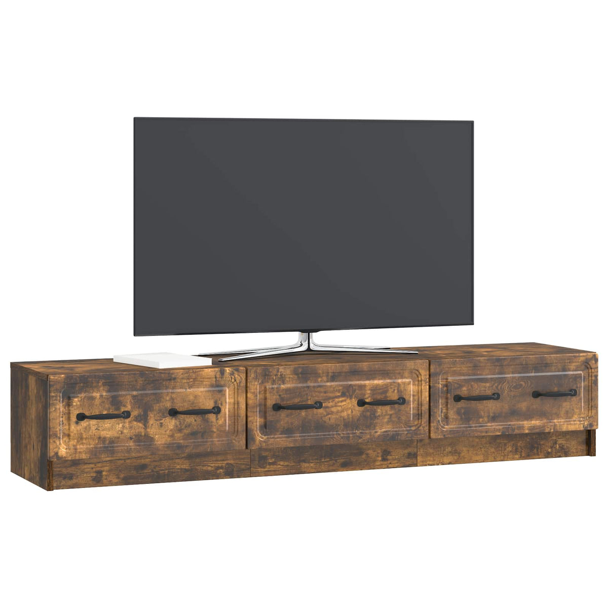 TV-Schränk 147 x 34,5 x 27 cm Räuchereiche Holzwerkstoff
