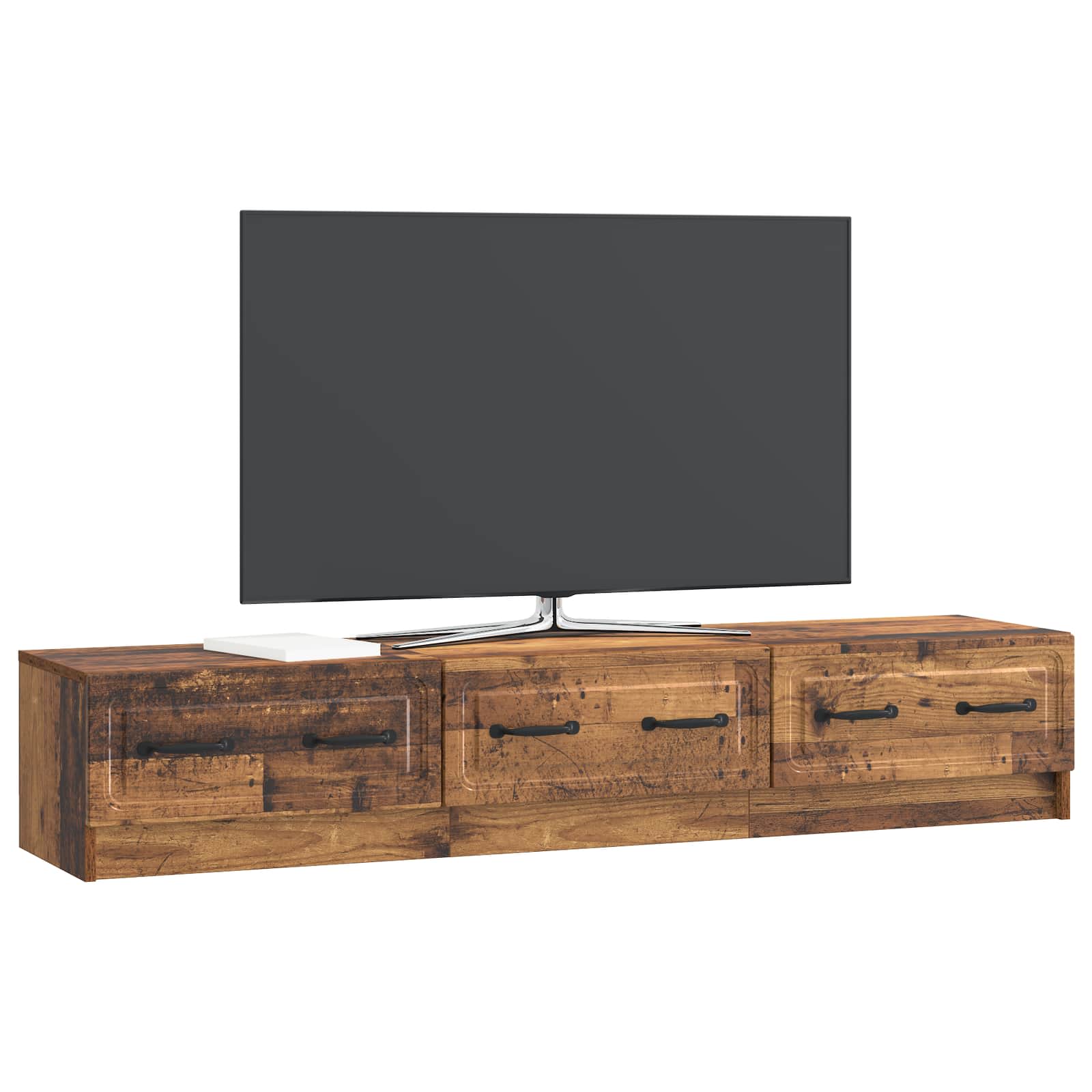 TV-Schränk 147 x 34,5 x 27 cm Altholz Holzwerkstoff