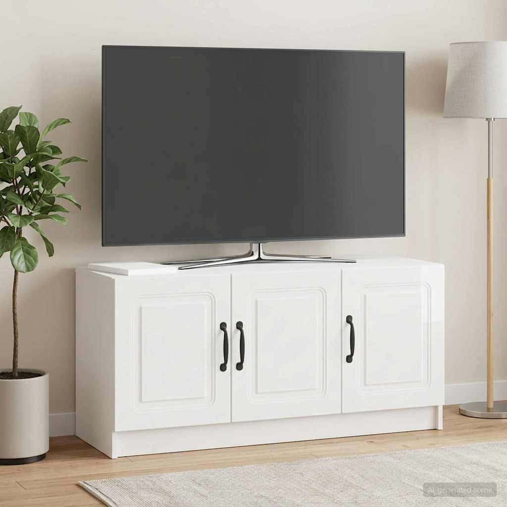 TV-Schränk Hochglanz Weiß 99 x 34,5 x 47 cm Holzwerkstoff