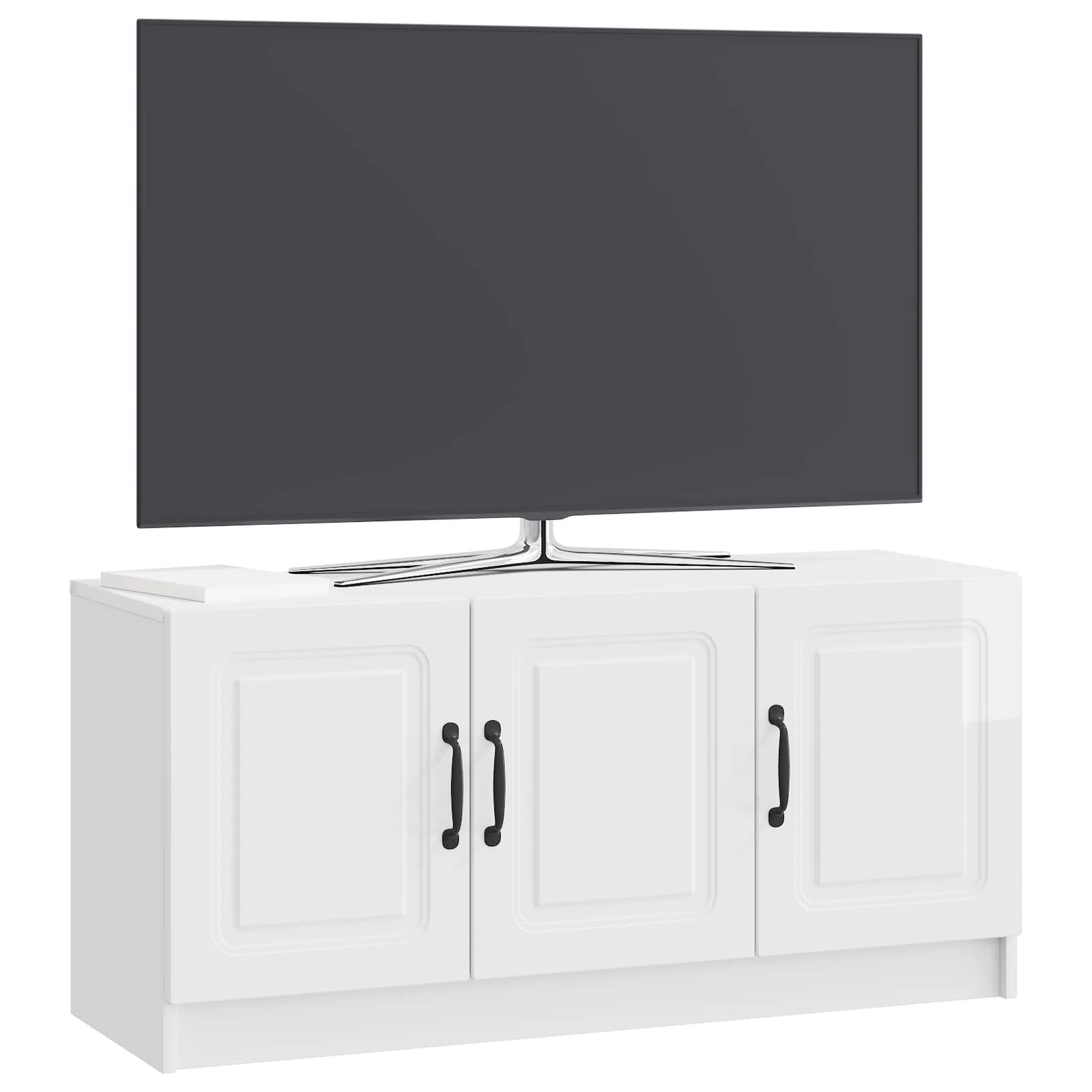 TV-Schränk Hochglanz Weiß 99 x 34,5 x 47 cm Holzwerkstoff