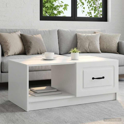 Couchtisch Weiß 90 x 50 x 37 cm Holzwerkstoff
