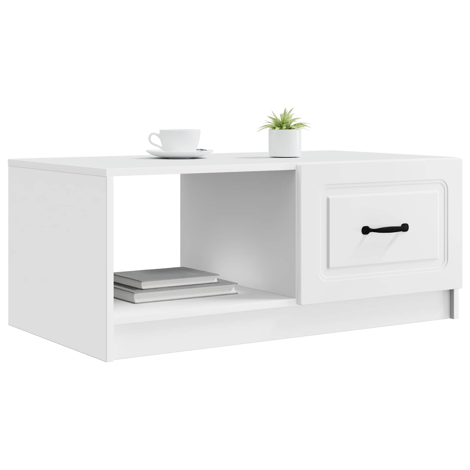 Couchtisch Weiß 90 x 50 x 37 cm Holzwerkstoff