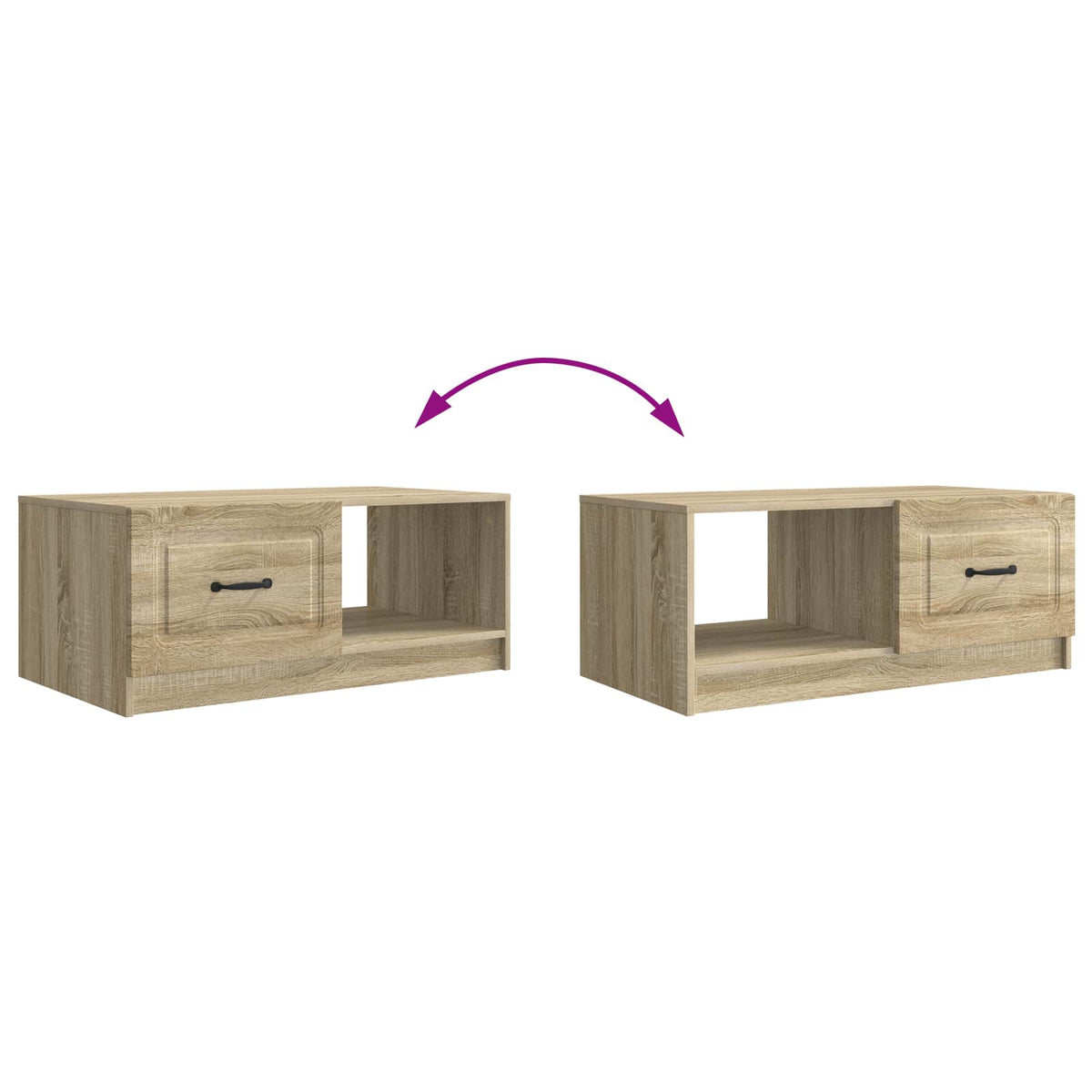 Couchtisch Sonoma-Eiche 90 x 50 x 37 cm Holzwerkstoff