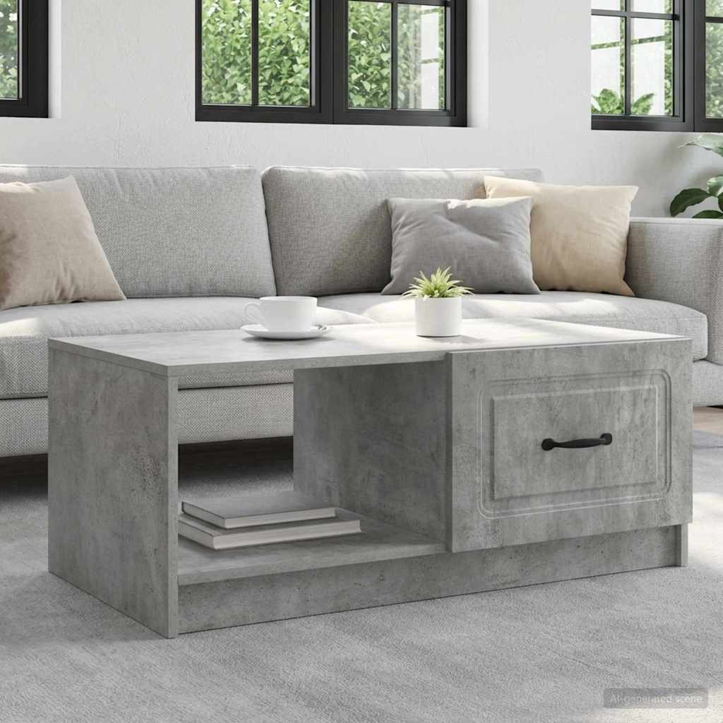 Couchtisch Betongrau 90 x 50 x 37 cm Holzwerkstoff