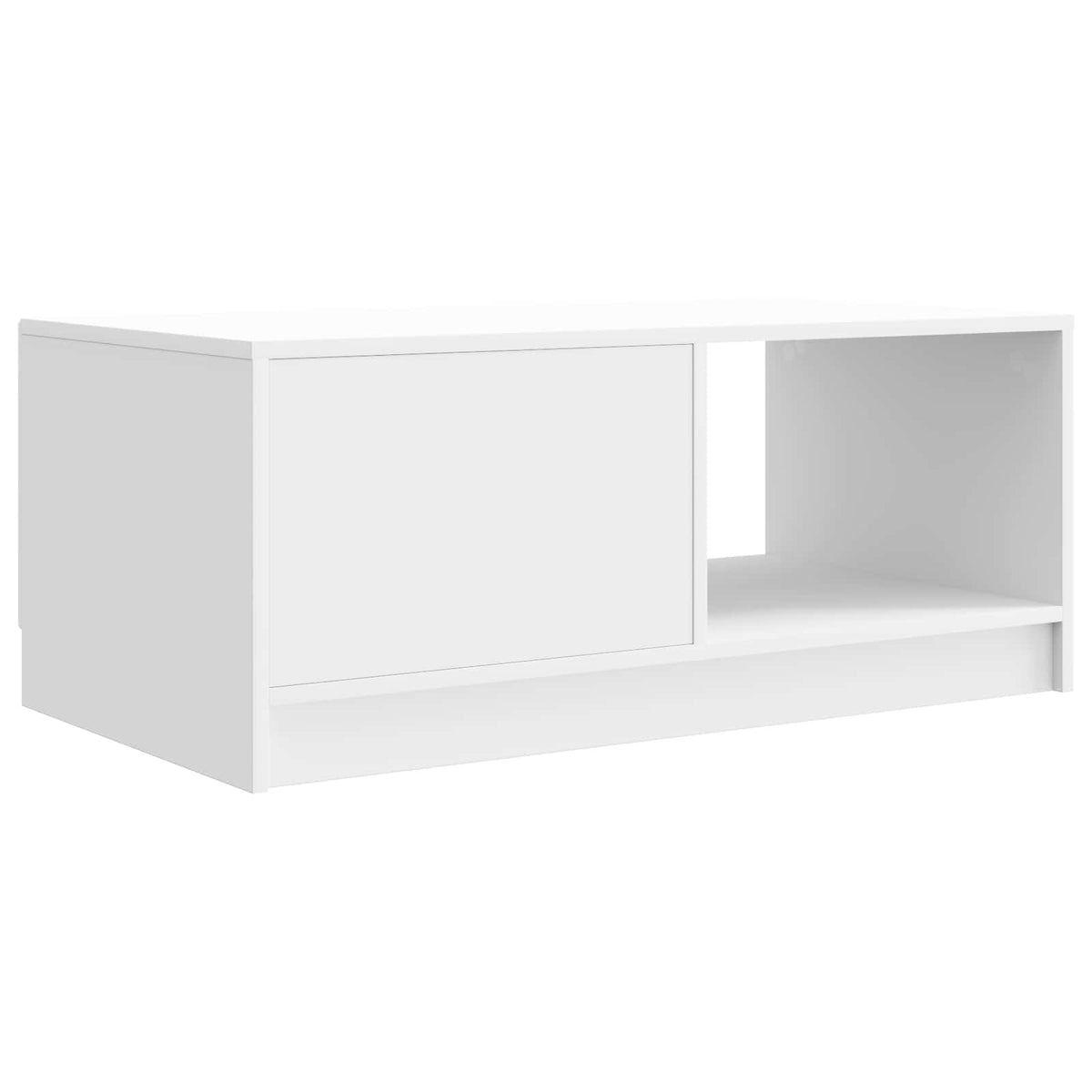 Couchtisch Hochglanz Weiß 90 x 50 x 37 cm Holzwerkstoff