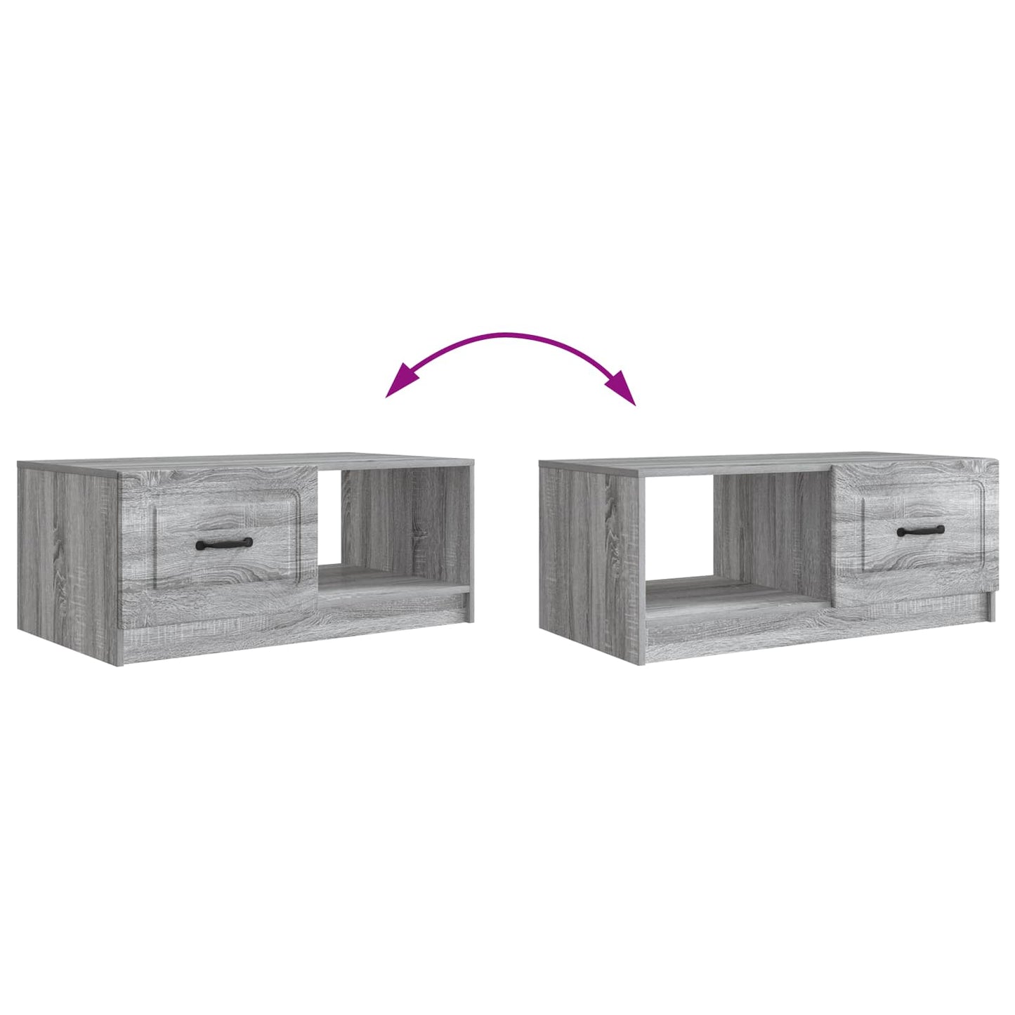Couchtisch Sonoma-Grau 90 x 50 x 37 cm Holzwerkstoff