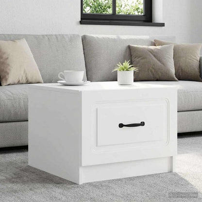 Couchtisch mit Schubladen Weiß 49 x 50 x 37 cm Holzwerkstoff