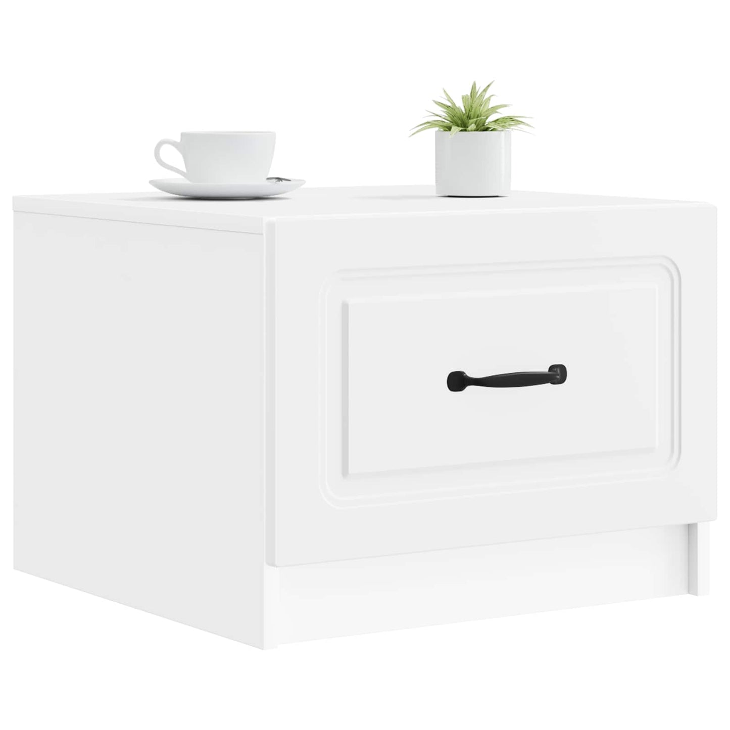 Couchtisch mit Schubladen Weiß 49 x 50 x 37 cm Holzwerkstoff