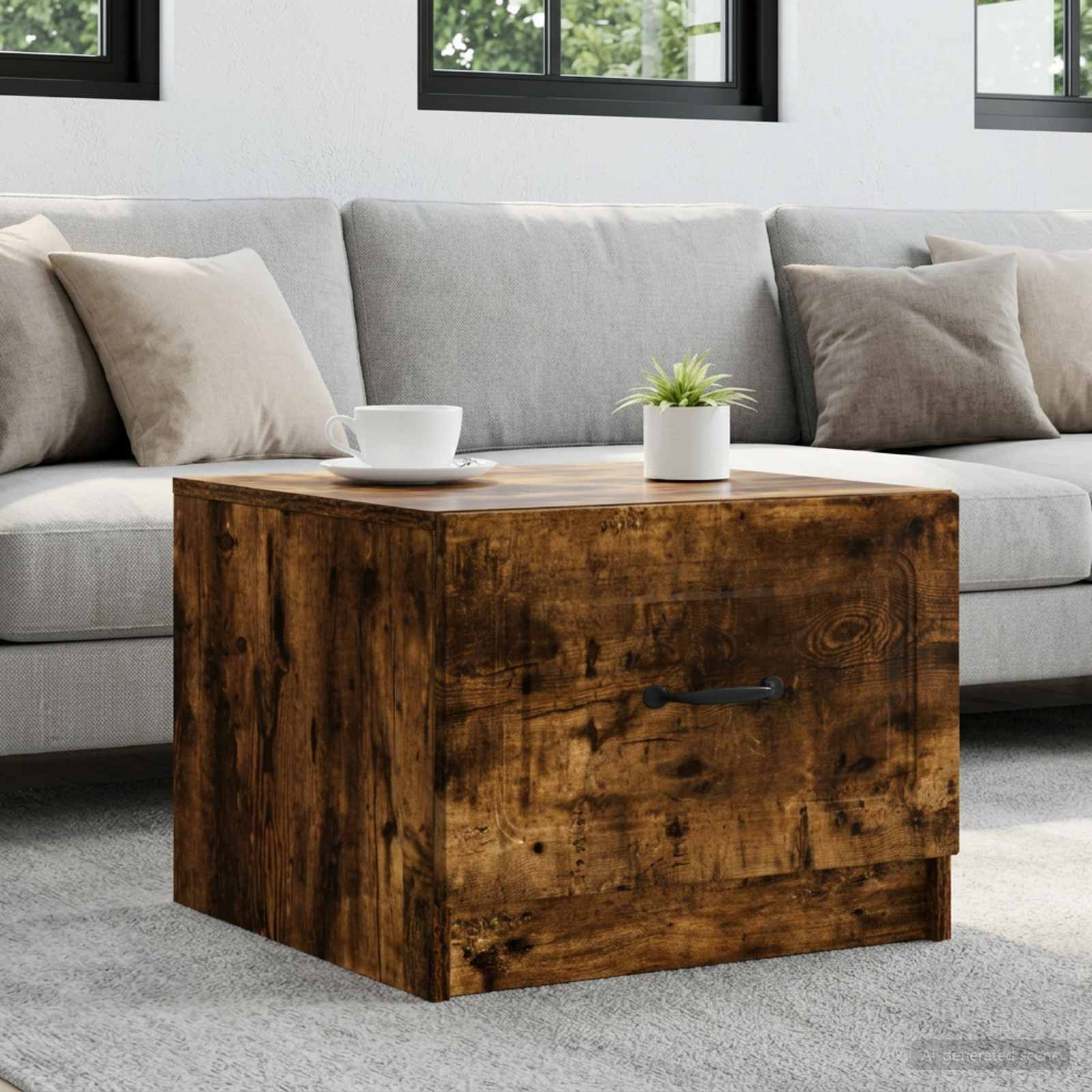 Couchtisch Räuchereiche 49 x 50 x 37 cm Holzwerkstoff