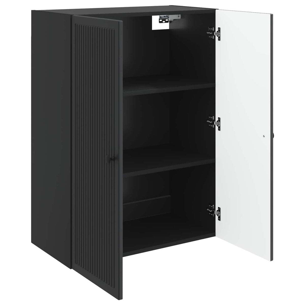 Wandschrank Schwarz 66 x 34,5 x 90 cm Holzwerkstoff