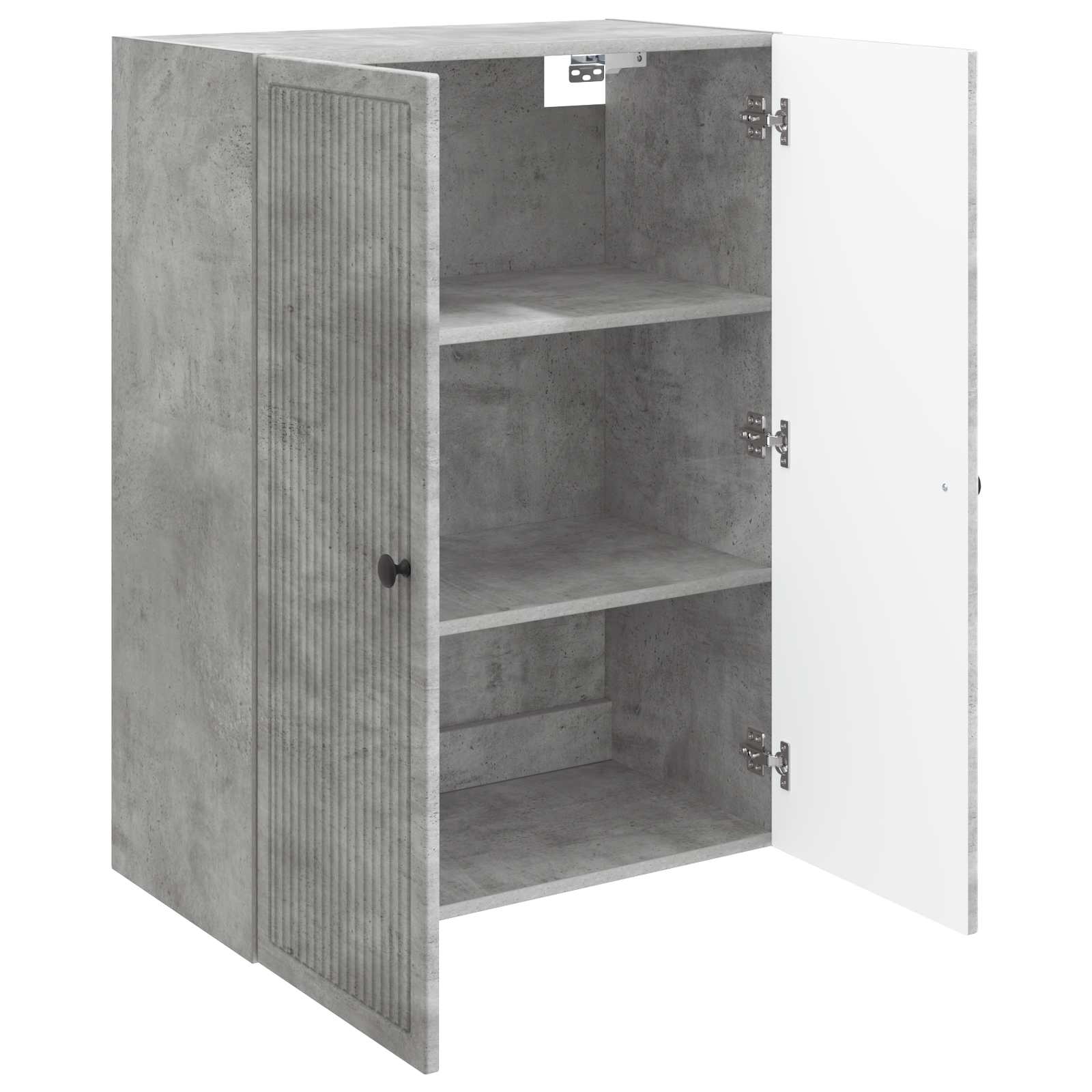 Wandschrank Betongrau 66 x 34,5 x 90 cm Holzwerkstoff