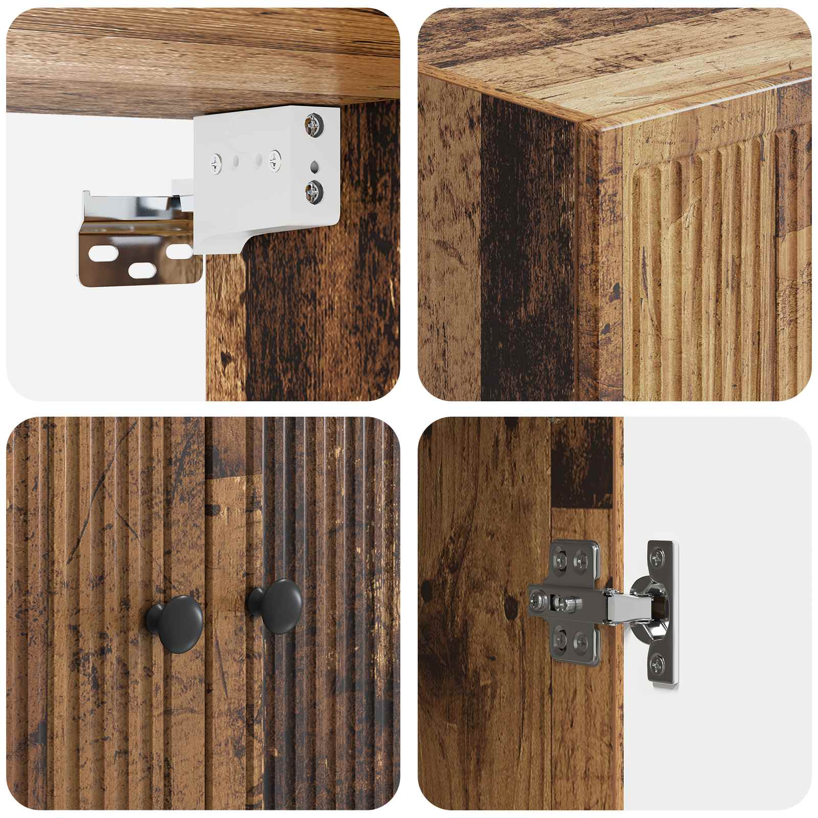 Wandschrank Altholz 66 x 34,5 x 90 cm Holzwerkstoff