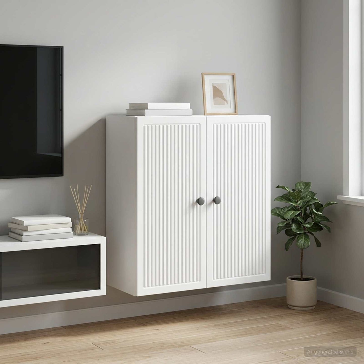 Wandschrank Weiß 59 x 31 x 60 cm Holzwerkstoff