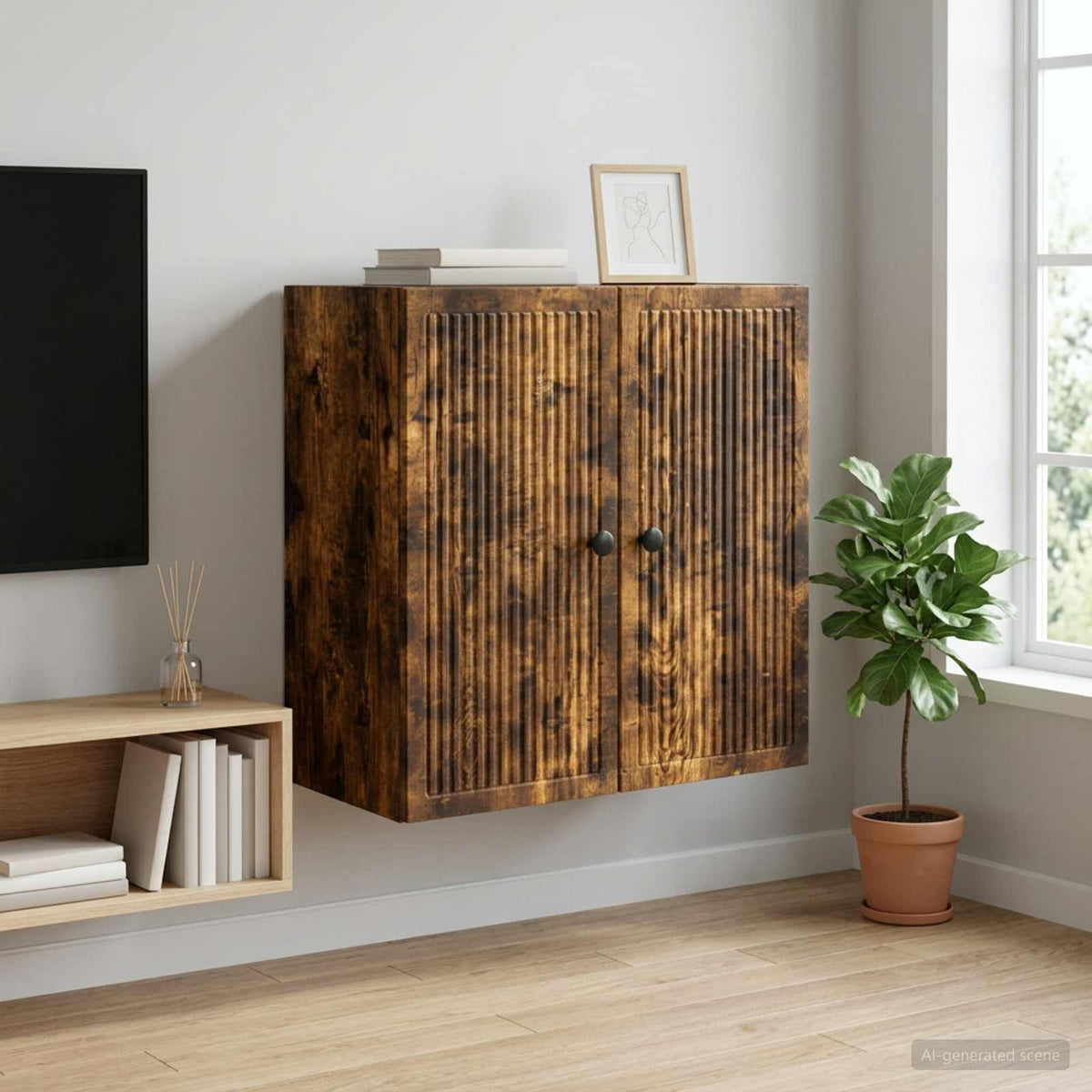Wandschrank Geräucherte Eiche 59 x 31 x 60 cm Holzwerkstoff