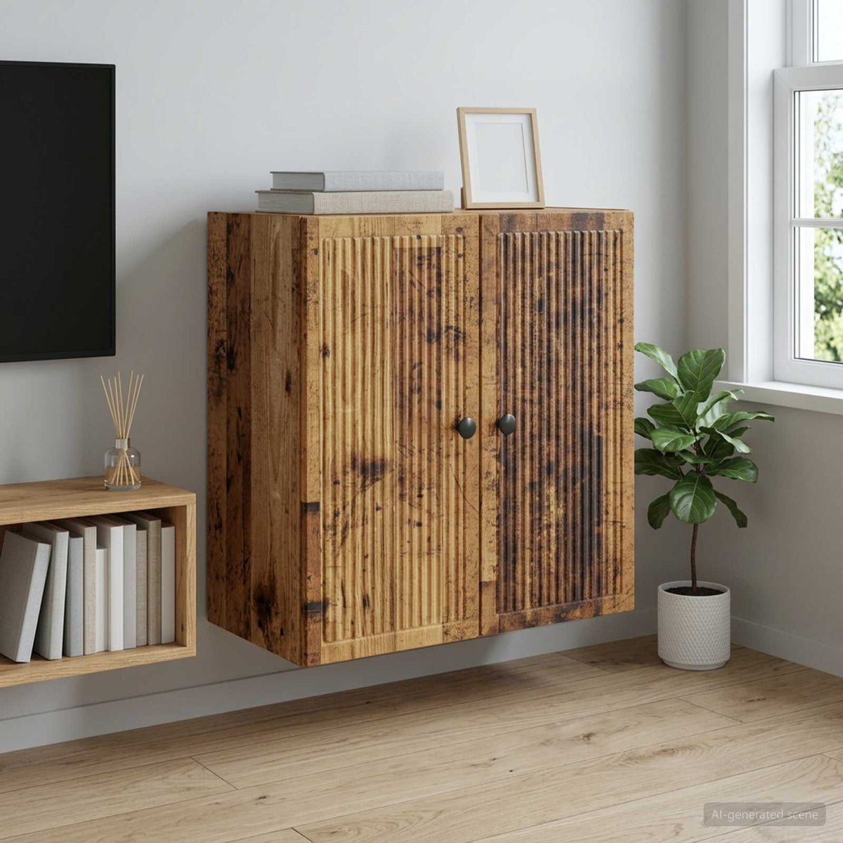 Wandschrank Altholz 59 x 31 x 60 cm Holzwerkstoff
