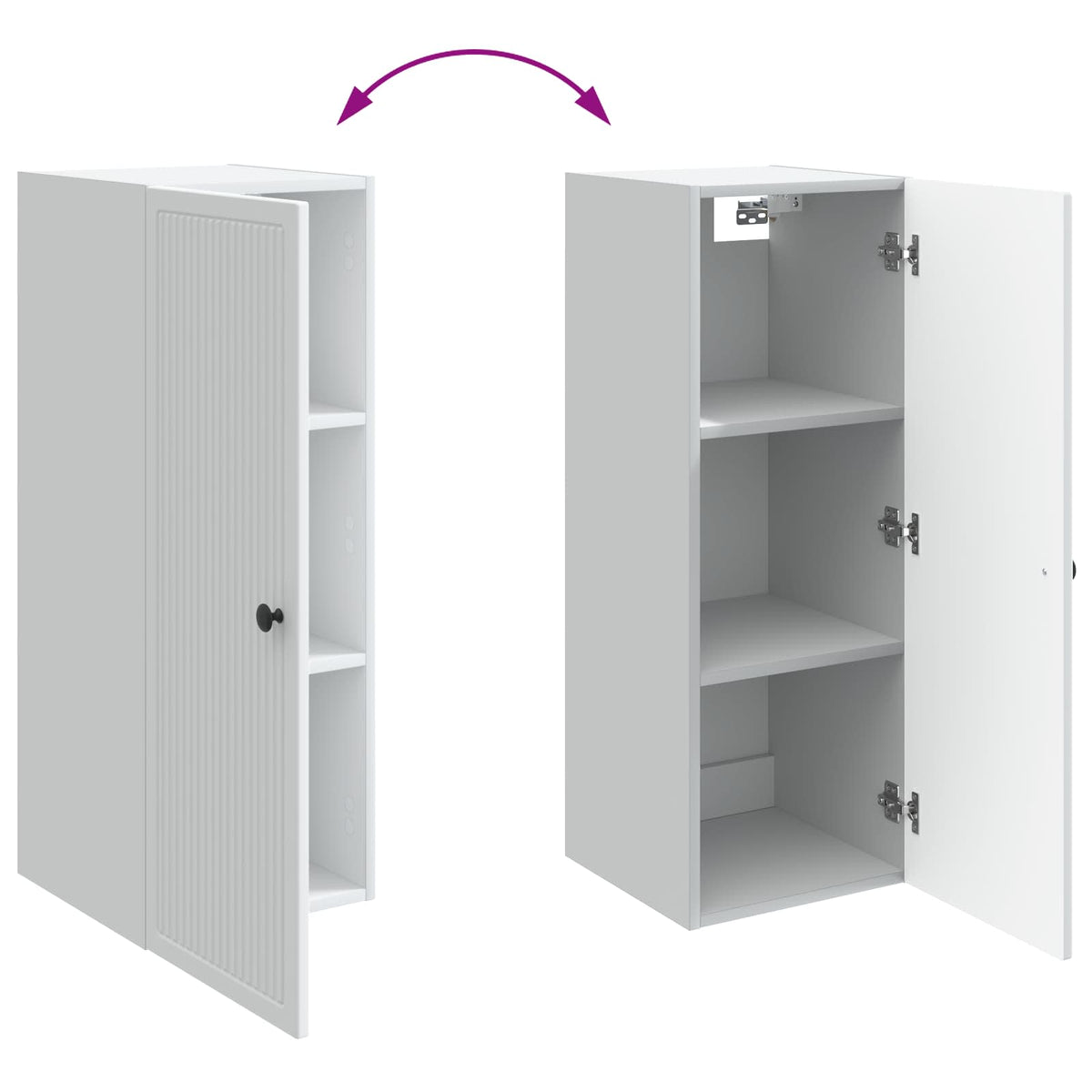 Wandschrank Weiß 33 x 34,5 x 90 cm Holzwerkstoff