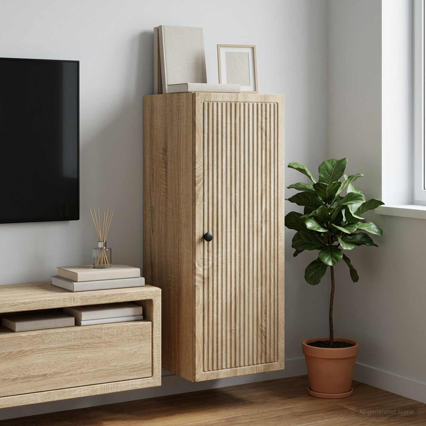 Wandschrank Sonoma-Eiche 33 x 34,5 x 90 cm Holzwerkstoff