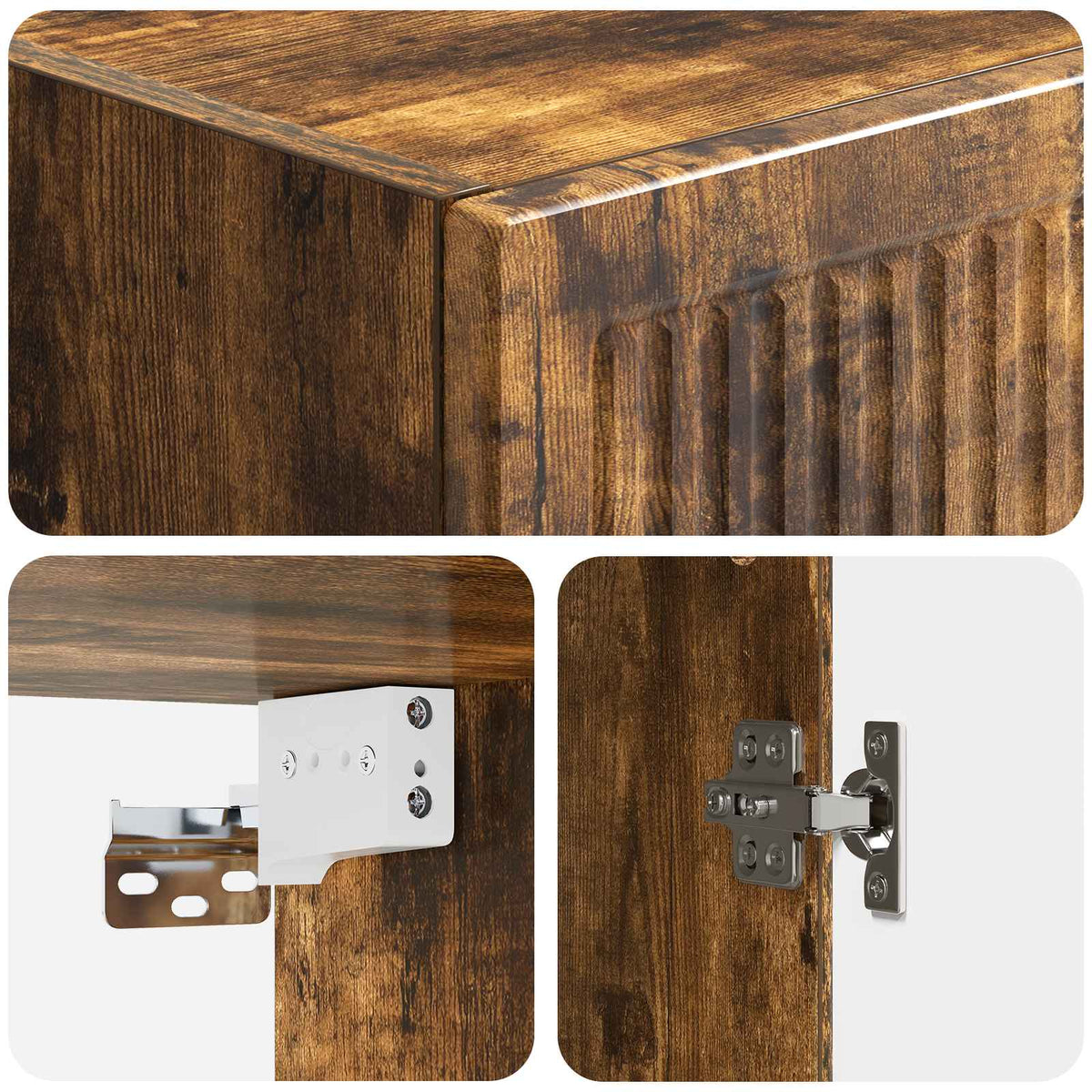 Wandschrank Geräucherte Eiche 33 x 34,5 x 90 cm Holzwerkstoff