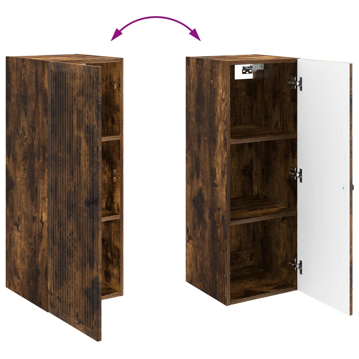 Wandschrank Geräucherte Eiche 33 x 34,5 x 90 cm Holzwerkstoff