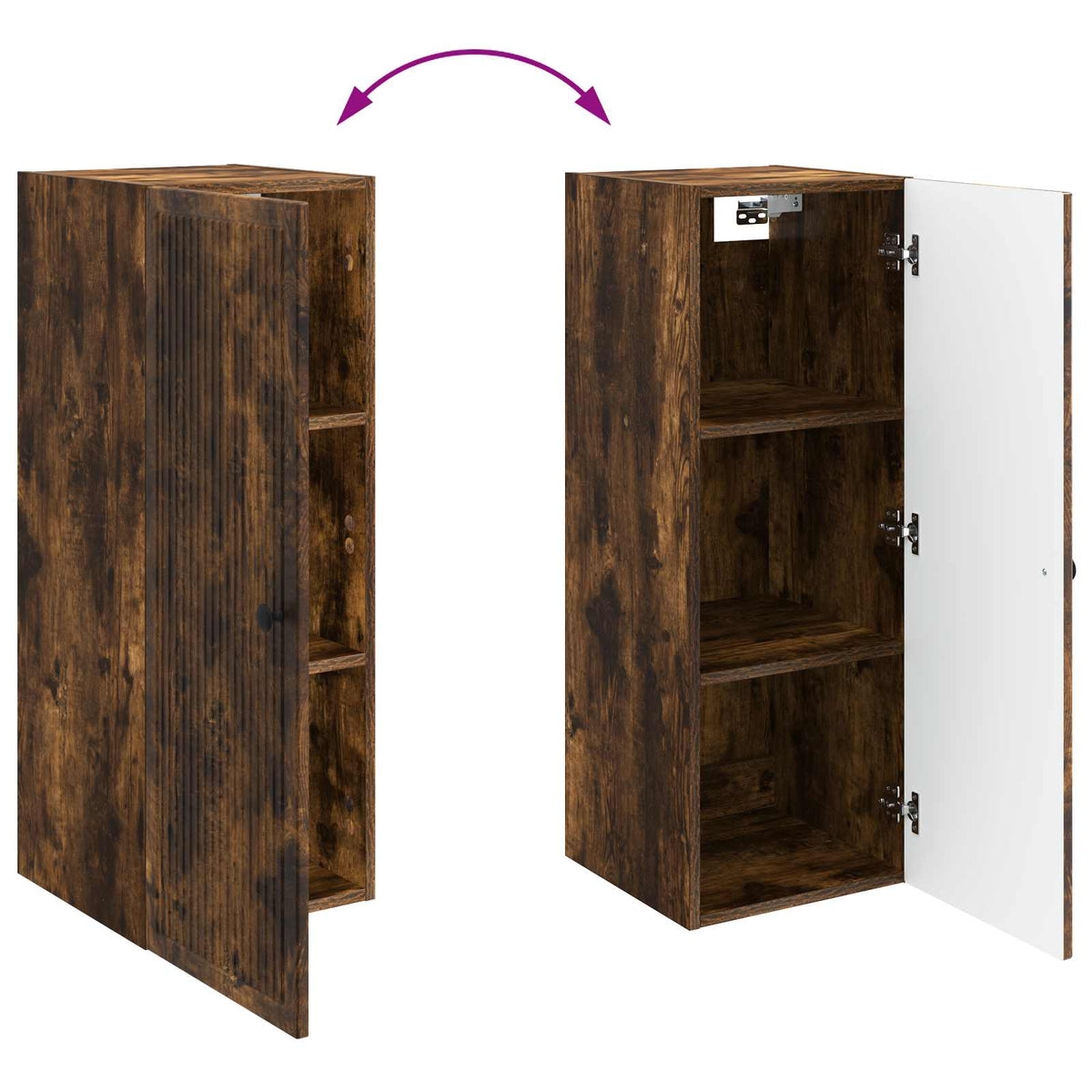 Wandschrank Geräucherte Eiche 33 x 34,5 x 90 cm Holzwerkstoff