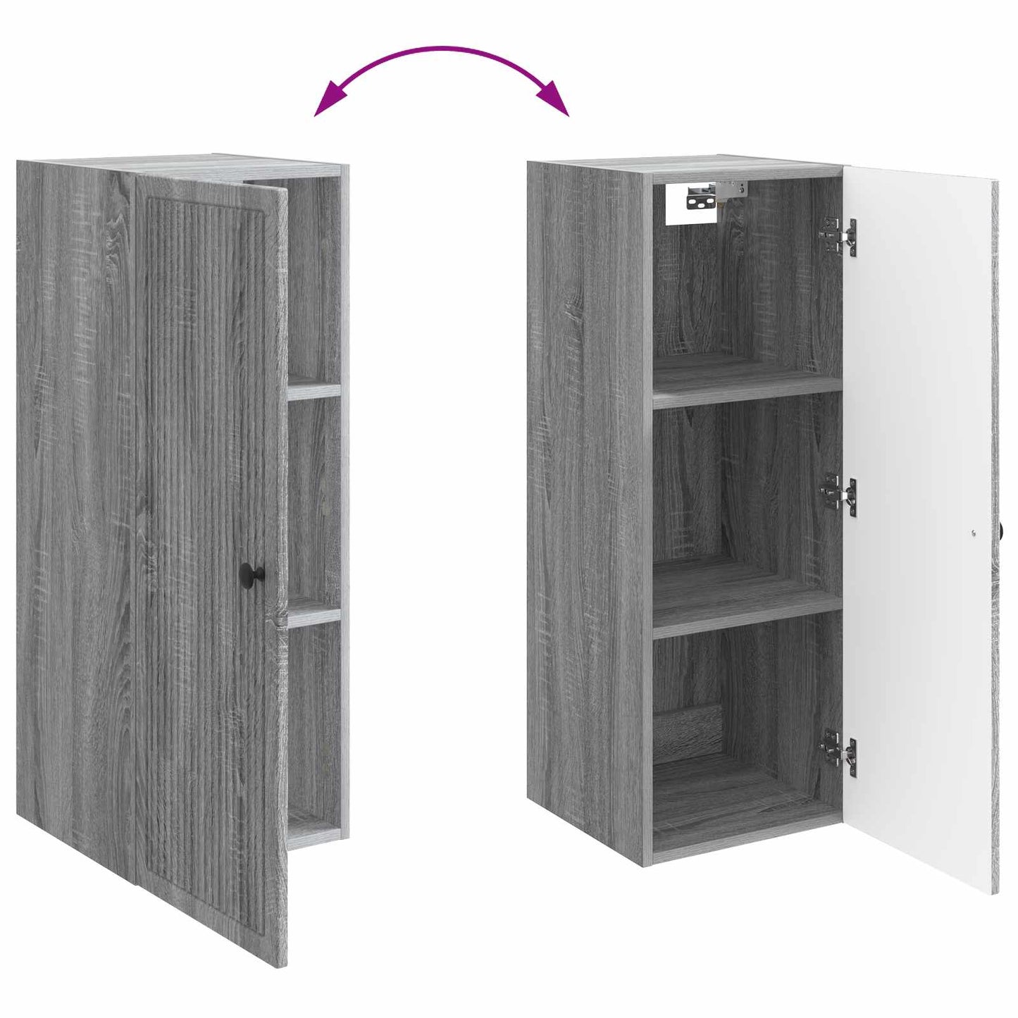 Wandschrank Grau Sonoma 33 x 34,5 x 90 cm Holzwerkstoff