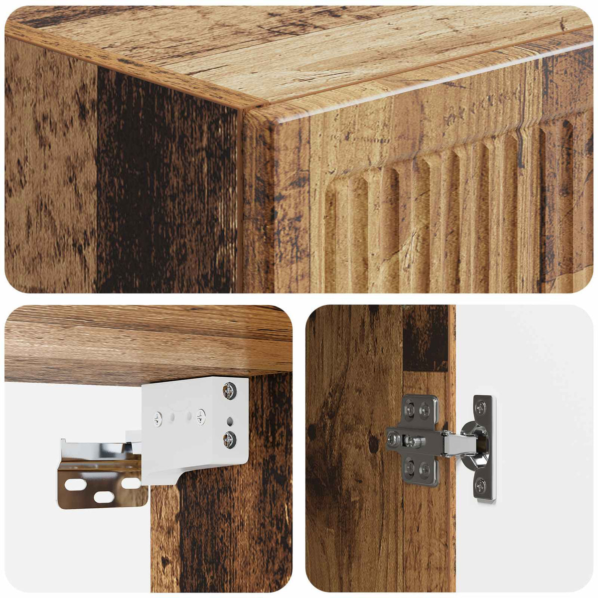 Wandschrank Altholz 33 x 34,5 x 90 cm Holzwerkstoff